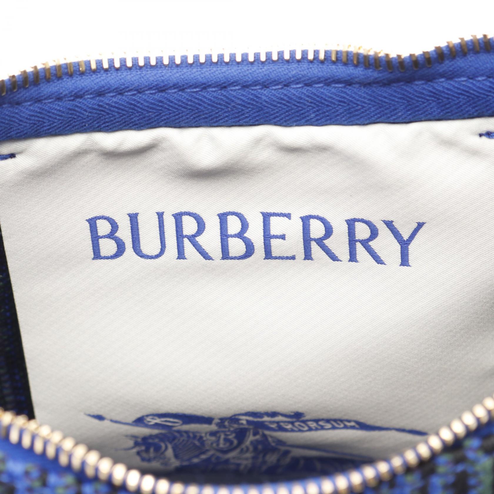 Burberry Mini Peg Duffle Bag Knit Fabric Handbag