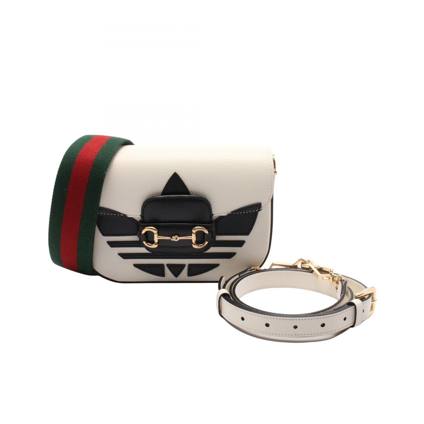 Gucci GUCCI Ã adidas Horsebit 1955 Leather Shoulder Bag