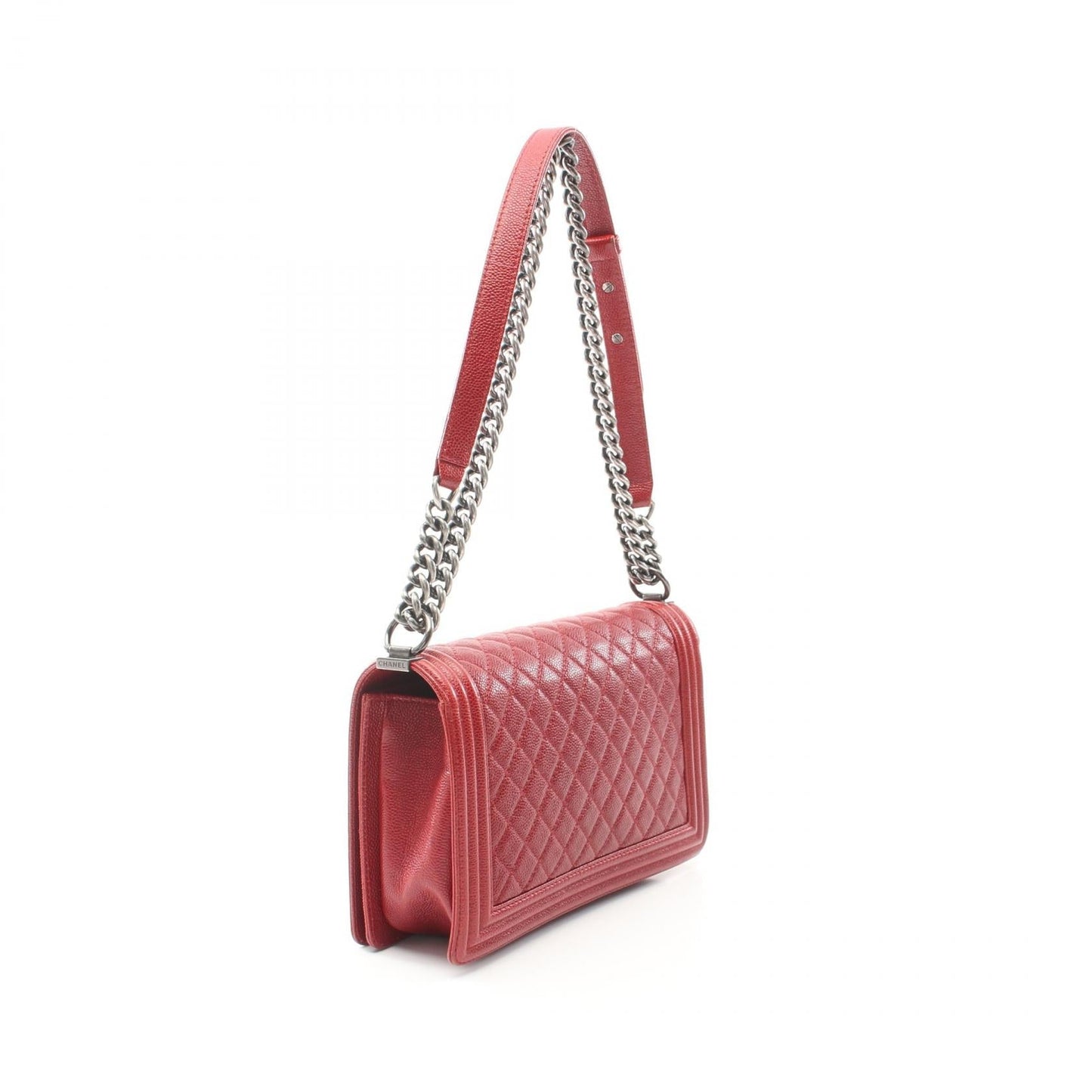 Chanel Boy Chanel Chevron Caviar Skin Shoulder Bag