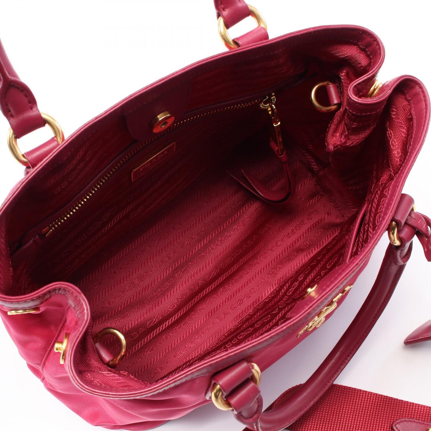 Prada TESSUTO + SOFT CA Nylon Leather Handbag