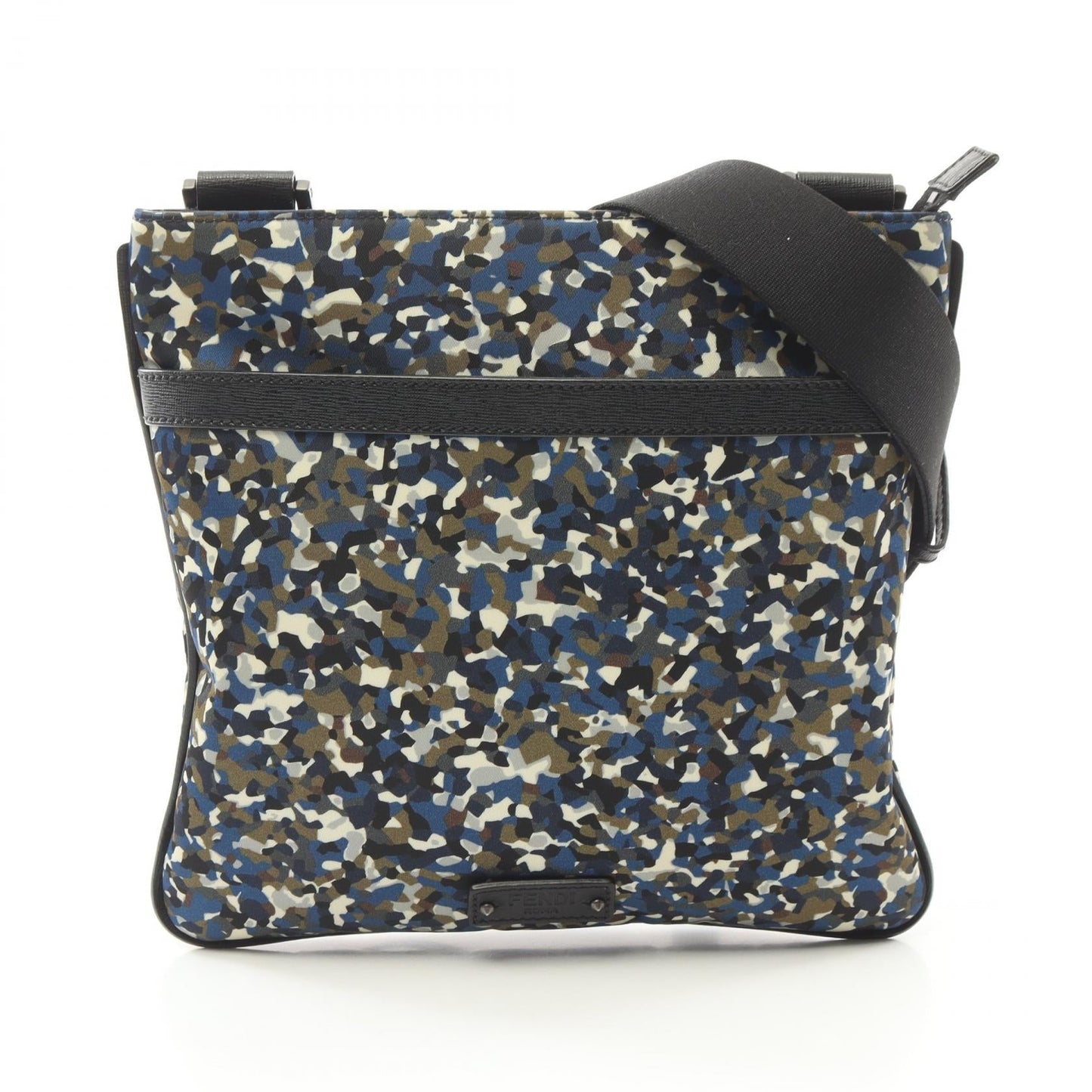 Fendi Nylon Leather Shoulder Bag