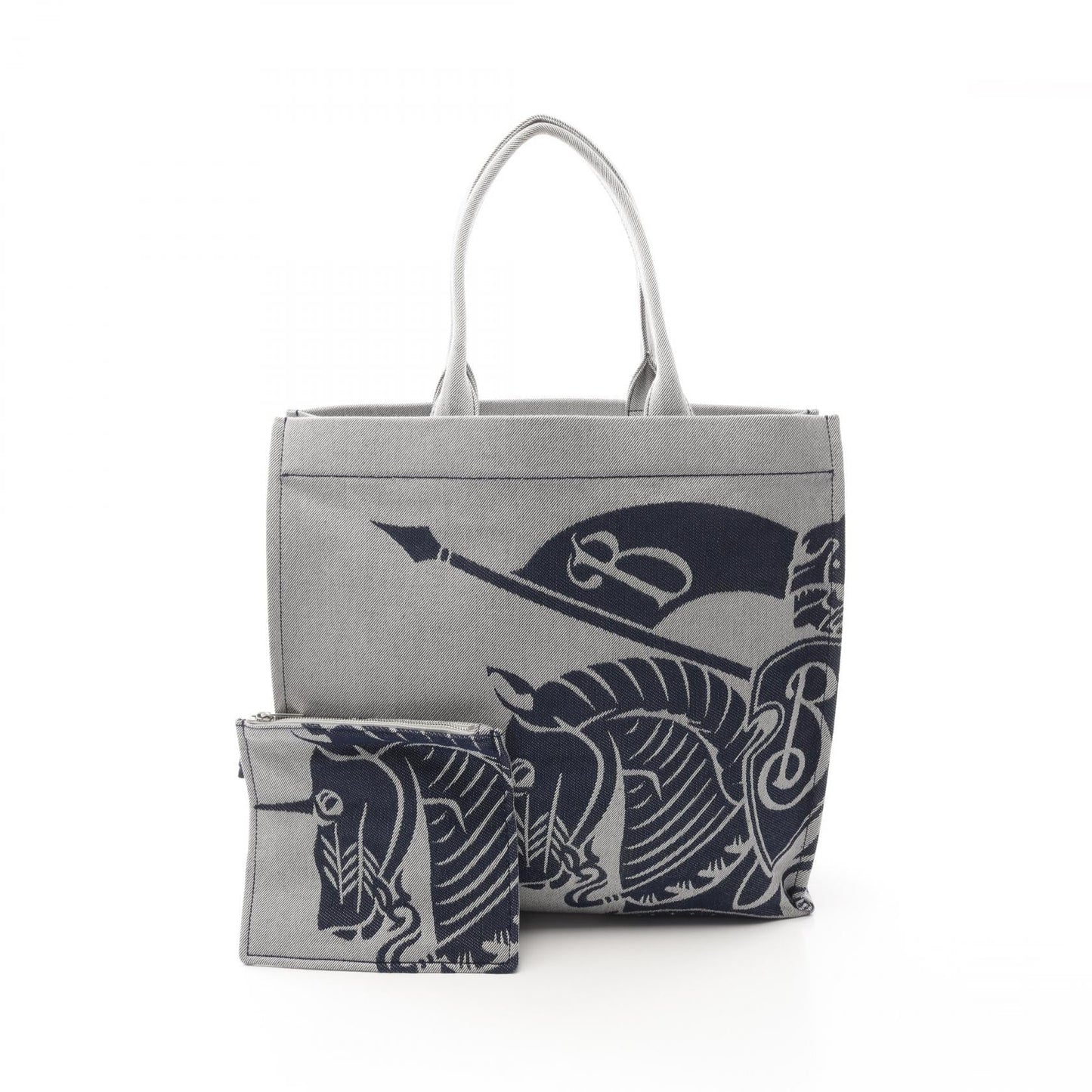 Burberry EKD XL SQUARE TOTE Canvas Tote Bag