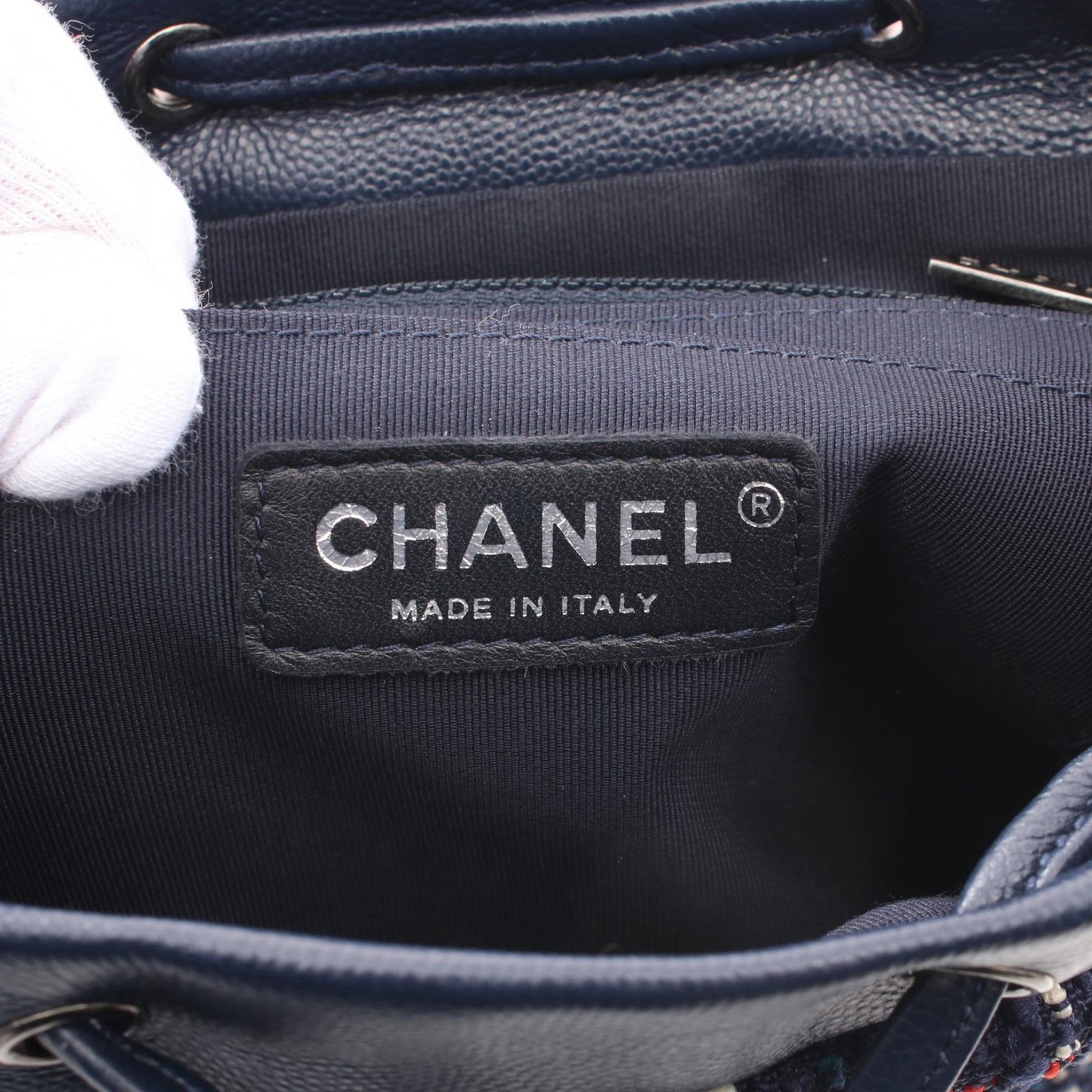 Chanel Coco Fabric Leather Backpack