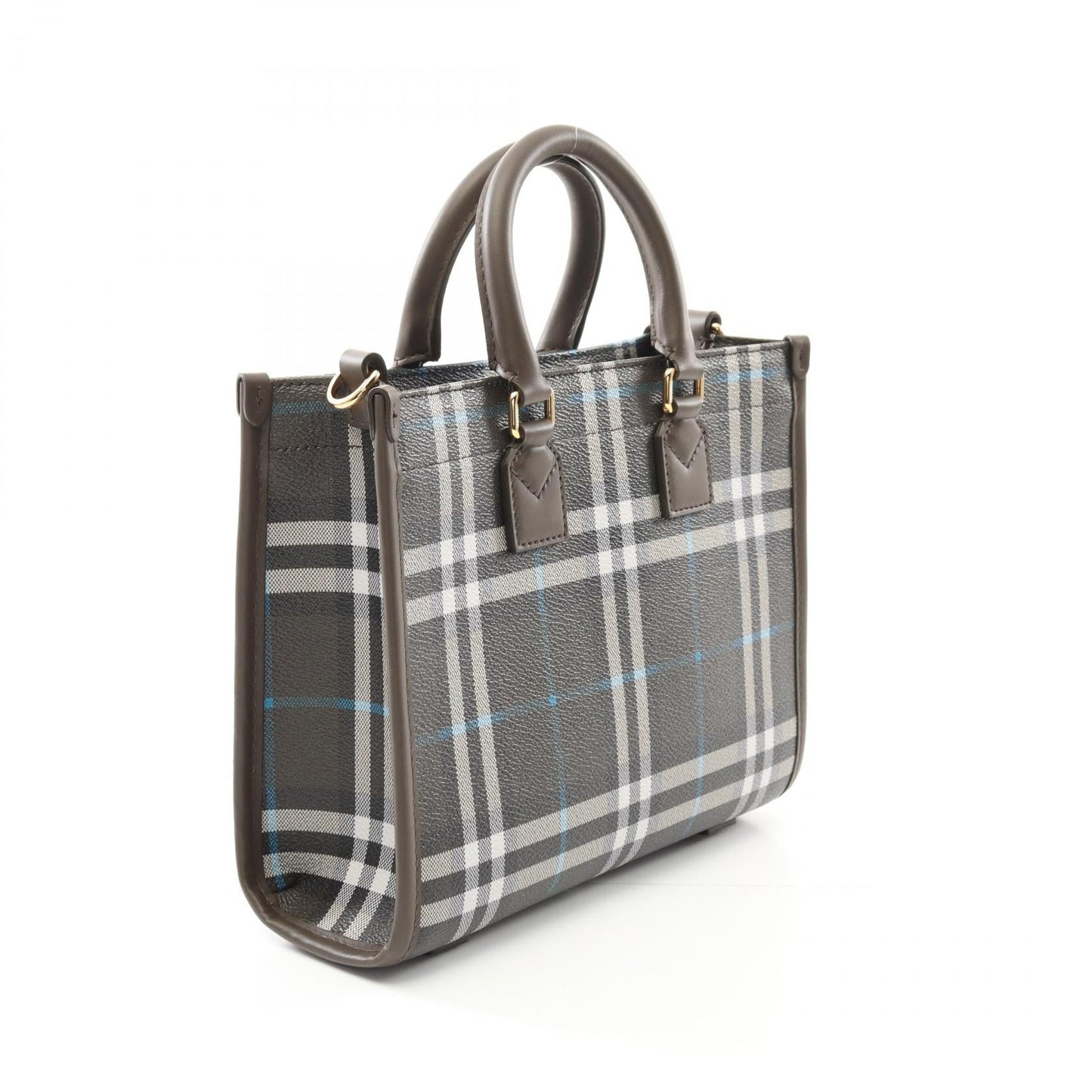 Burberry MN FREYA TOTE PVC Coated Canvas Leather Tote Bag