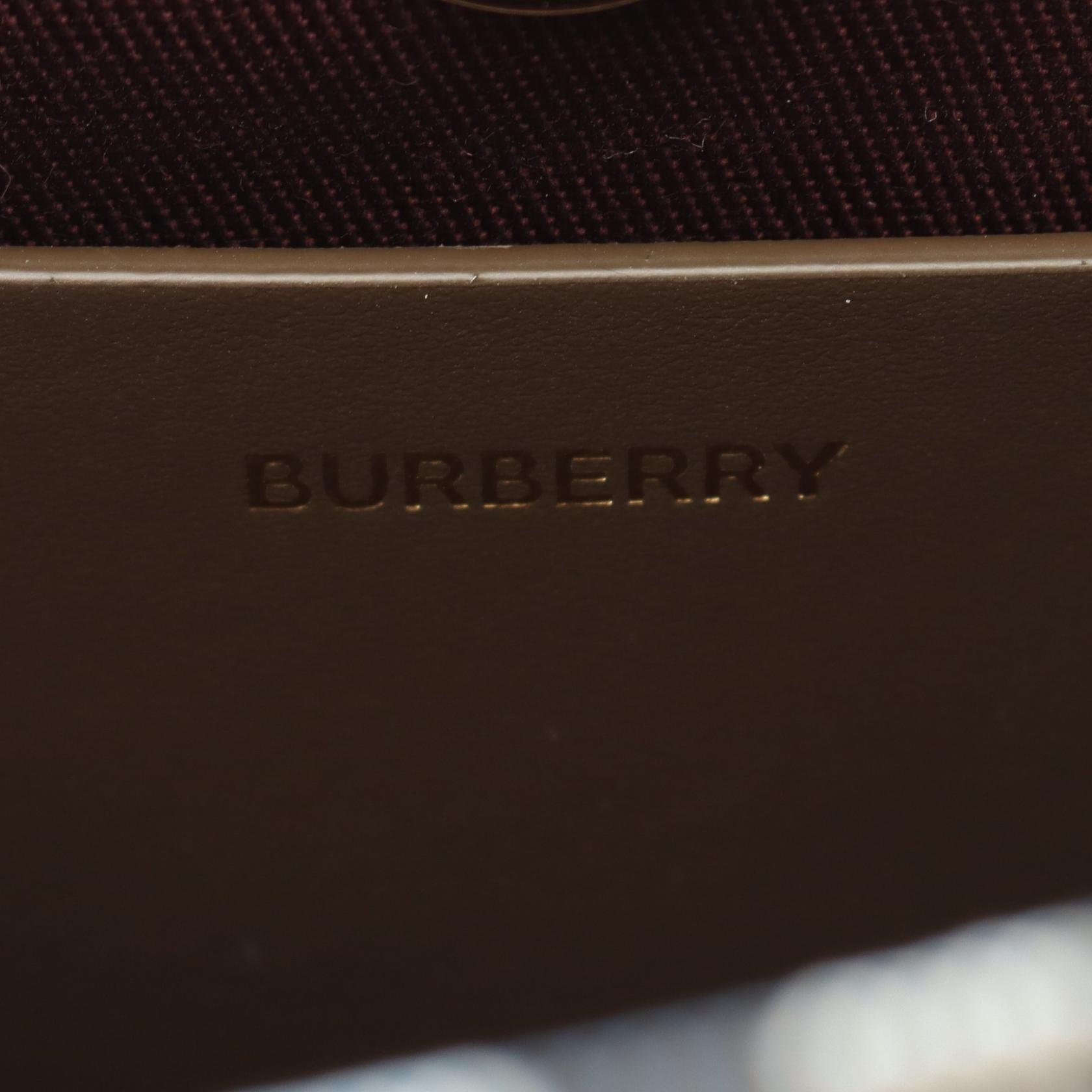 Burberry MN FREYA TOTE PVC Coated Canvas Leather Tote Bag