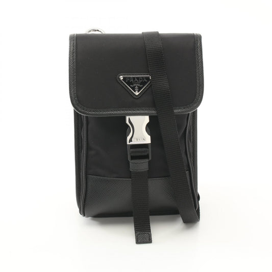 Prada TESSUTO+SAFFIANO Nylon+Saffiano Leather Shoulder Bag