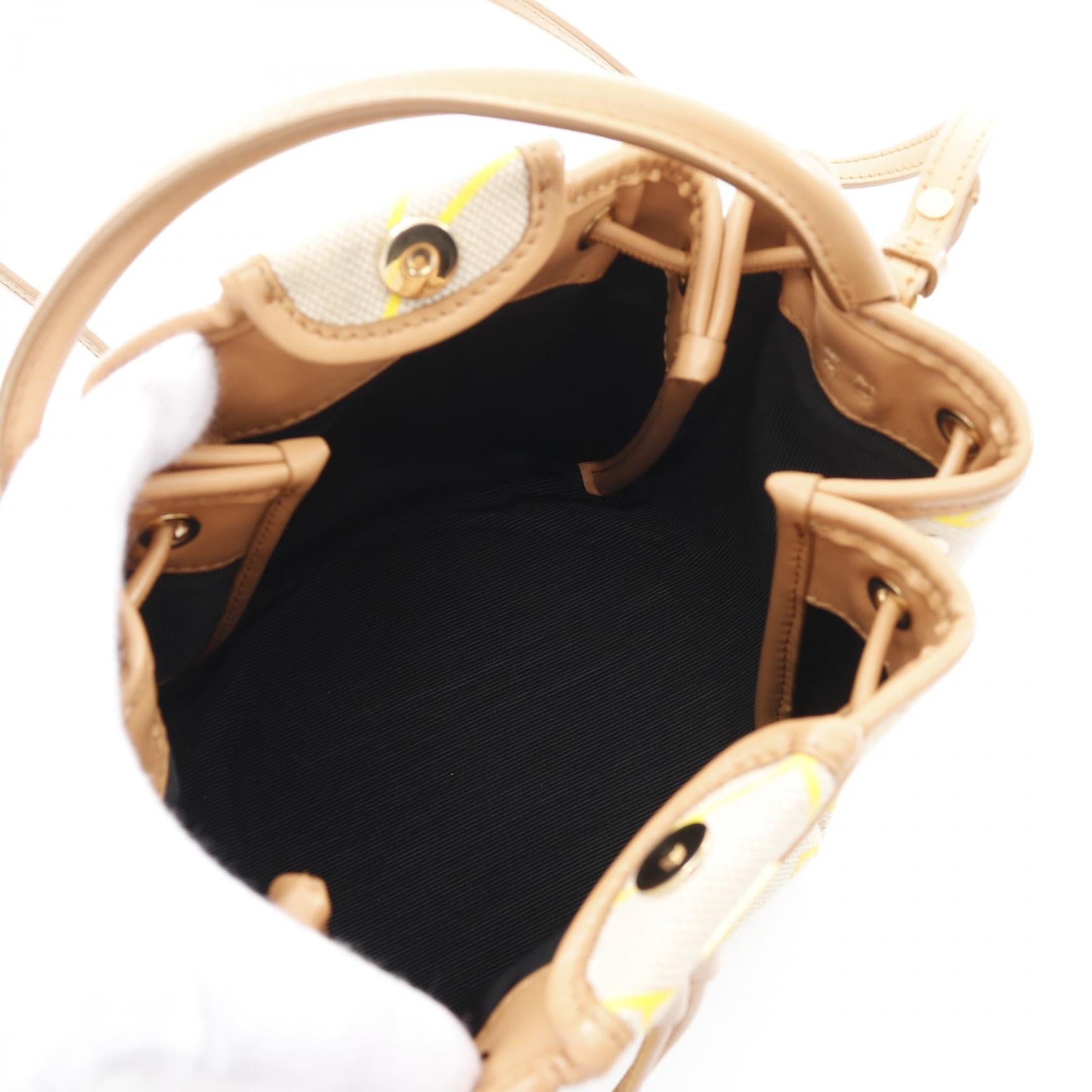 Burberry Peony Canvas Leather Handbag