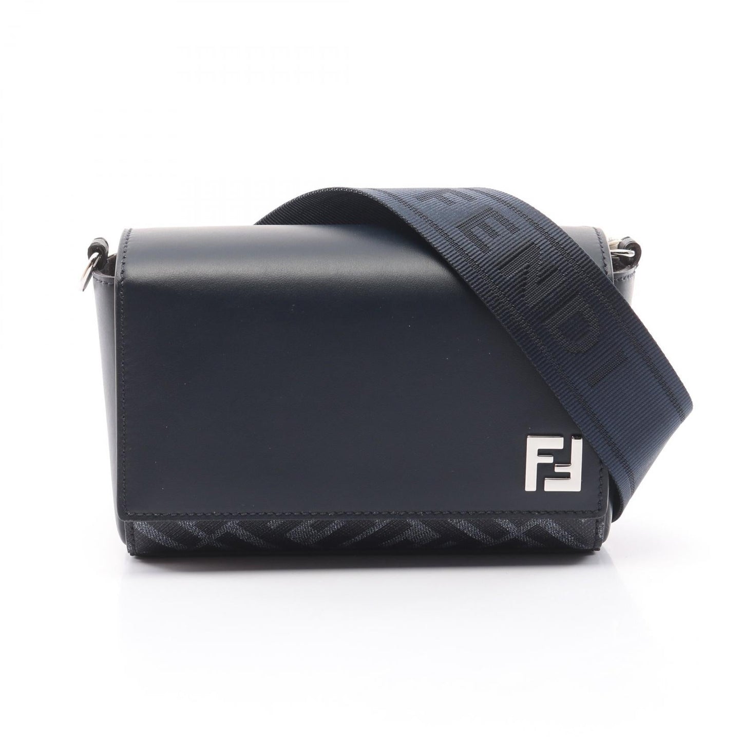 Fendi FF Squared Leather Shoulder Bag