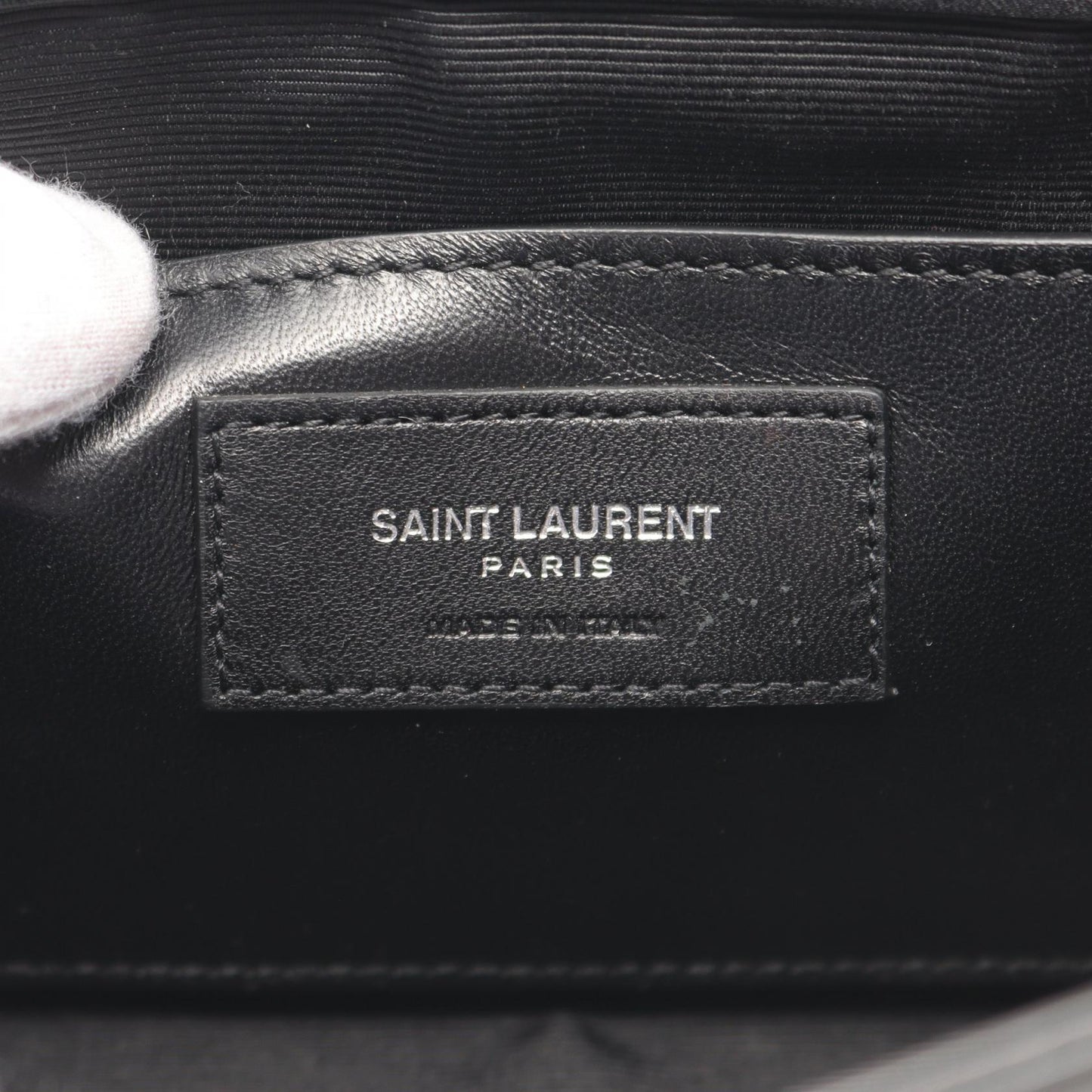 Saint Laurent Monogram Leather Clutch Bag