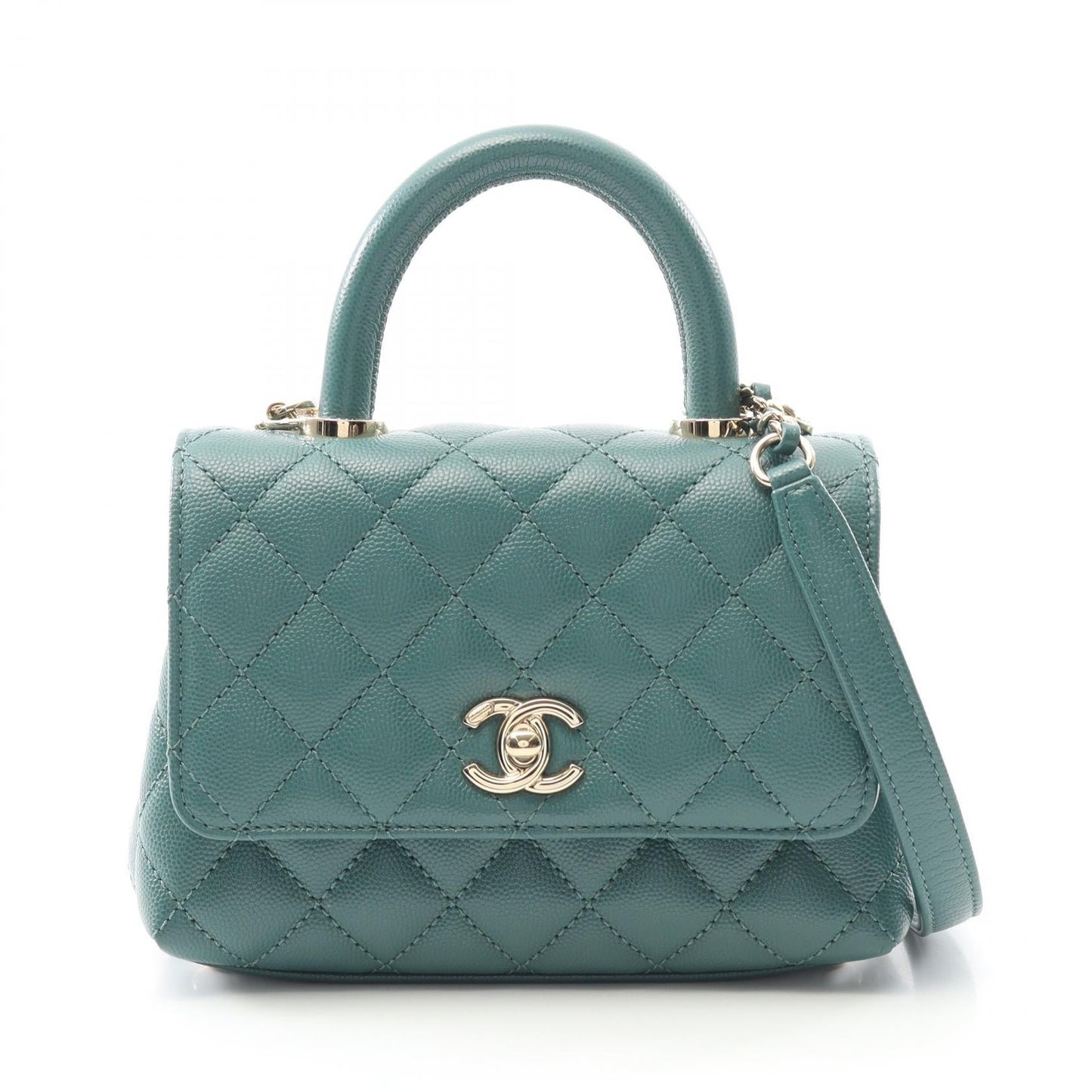 Chanel Coco Handle Grained Calfskin Handbag