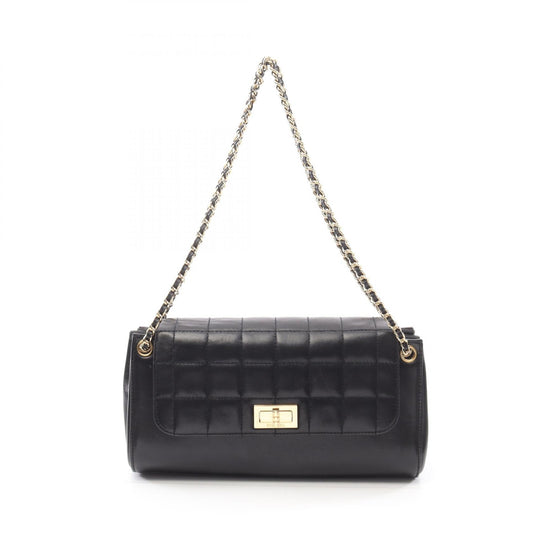 Chanel 2.55 Choco Bar Lambskin Shoulder Bag