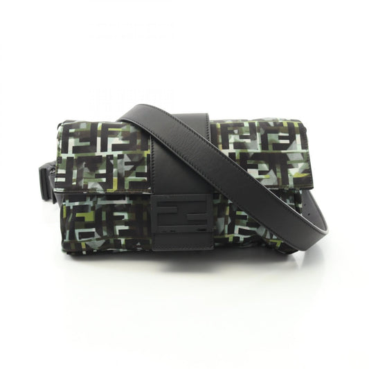 Fendi Mamma Baguette Zucca Nylon Leather Waist Bag