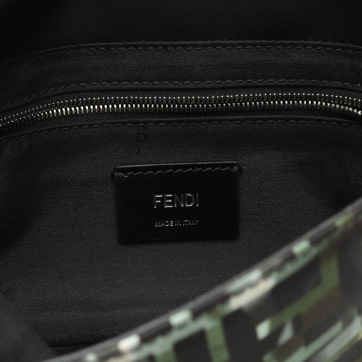 Fendi Mamma Baguette Zucca Nylon Leather Waist Bag