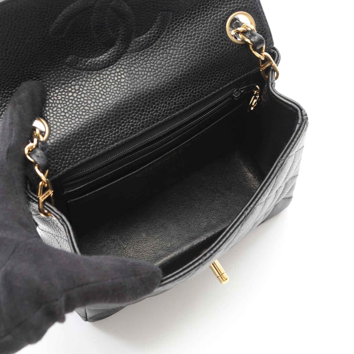 Chanel Mini MatelassÃ© Caviar Skin Shoulder Bag