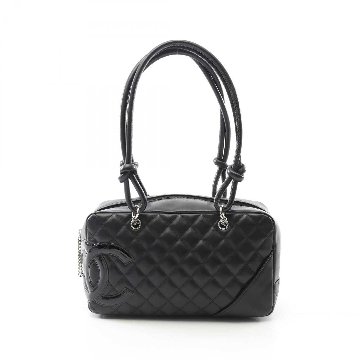 Chanel Cambon Line Calfskin Patent Leather 2way Shoulder Bag