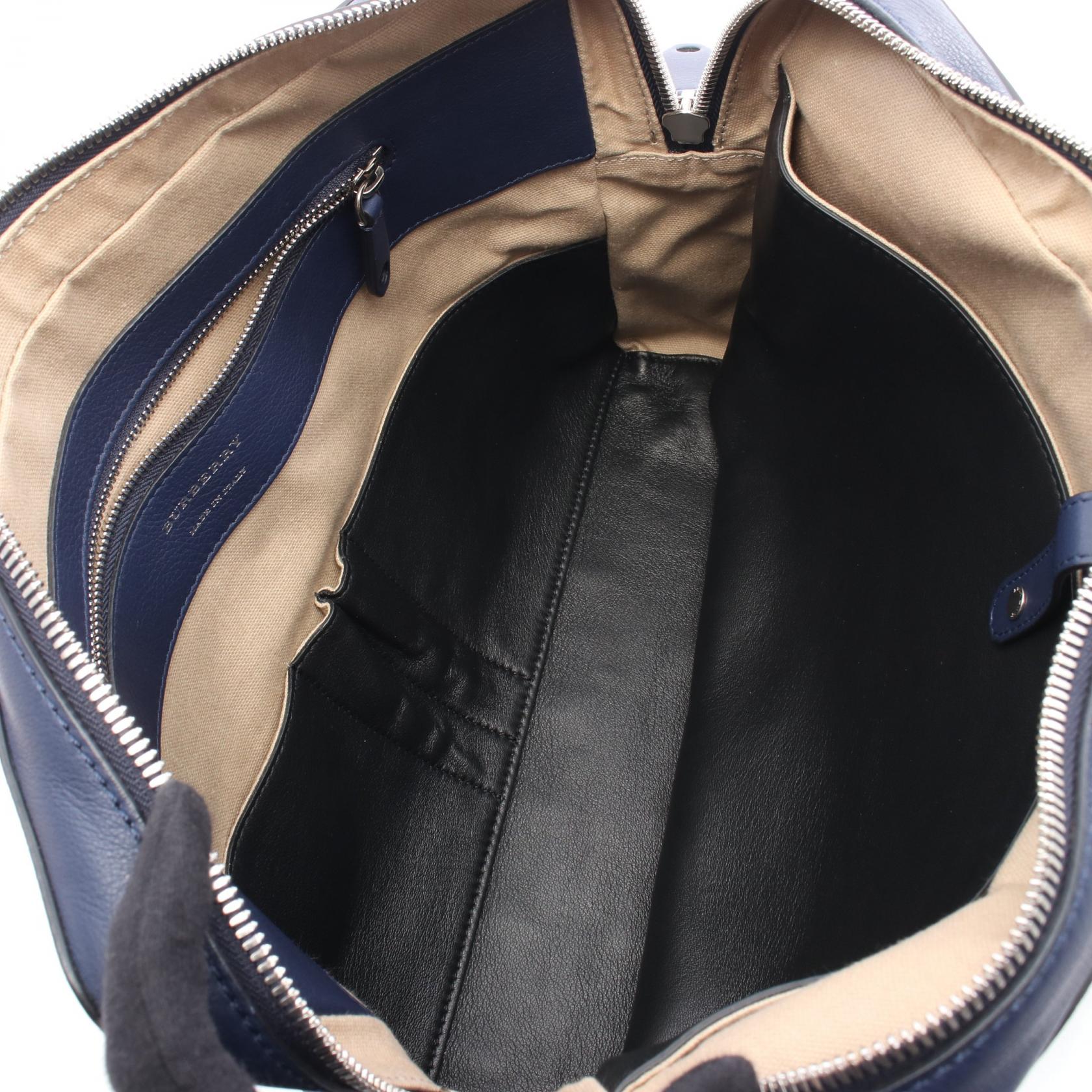 Burberry Logo Leather Business Bag