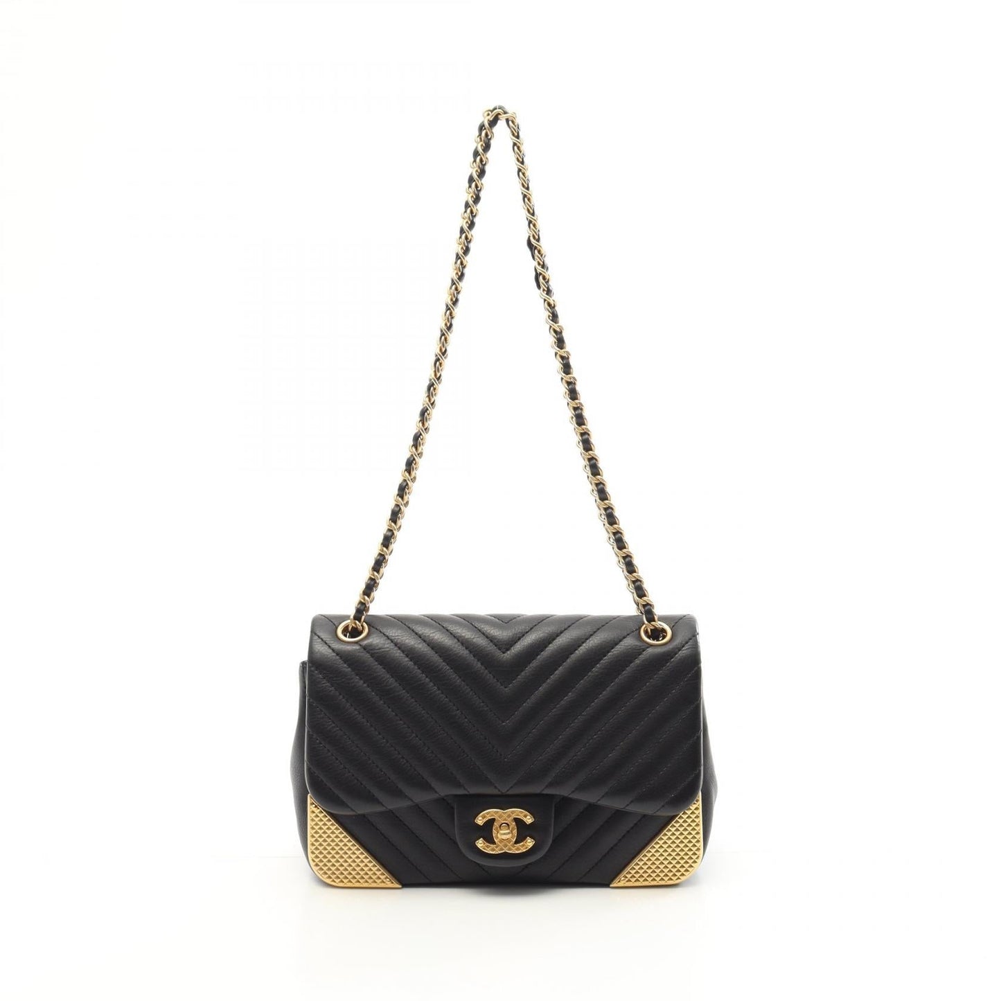 Chanel V-stitch Lambskin Shoulder Bag