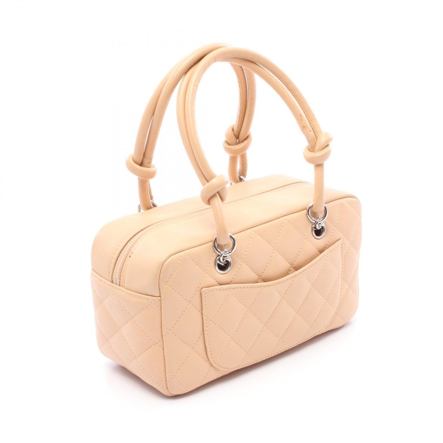 Chanel Cambon Line Leather Patent Leather Handbag