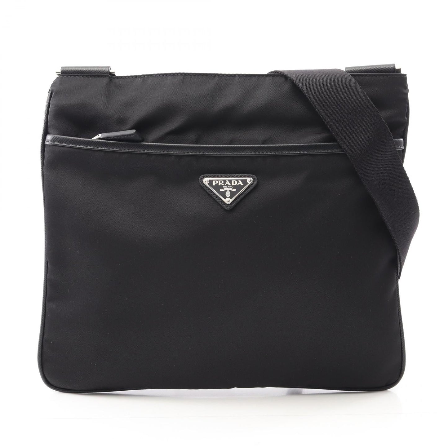 Prada TESSUTO + SAFFI Nylon Saffiano Leather Shoulder Bag