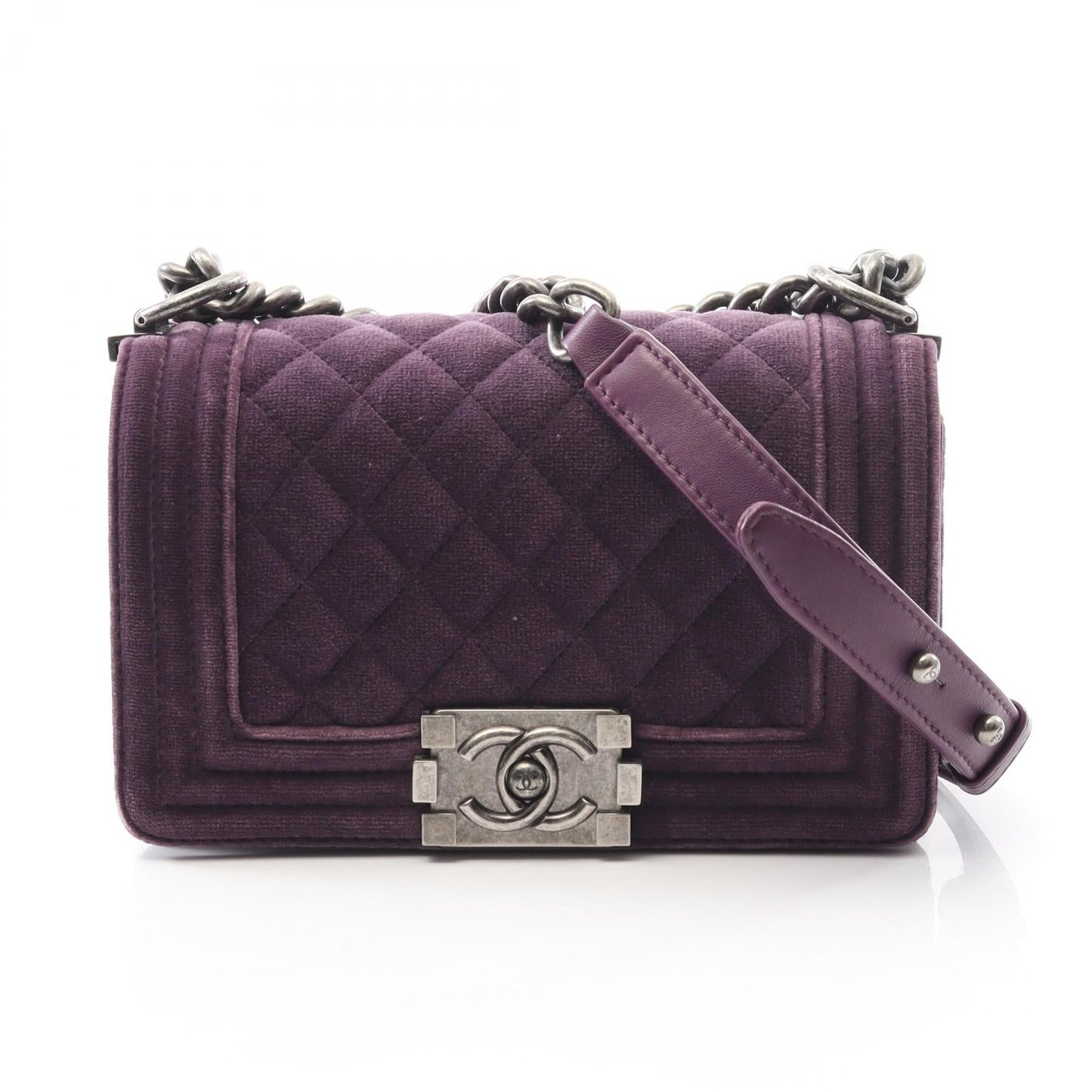 Chanel Boy Chanel Fabric Leather Shoulder Bag