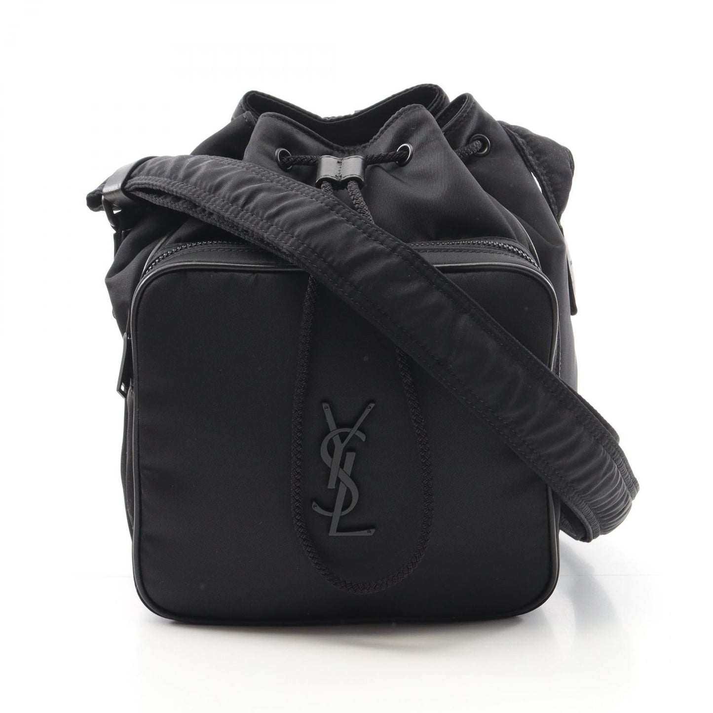 Saint Laurent Paris Niki Nylon Leather Bucket Bag