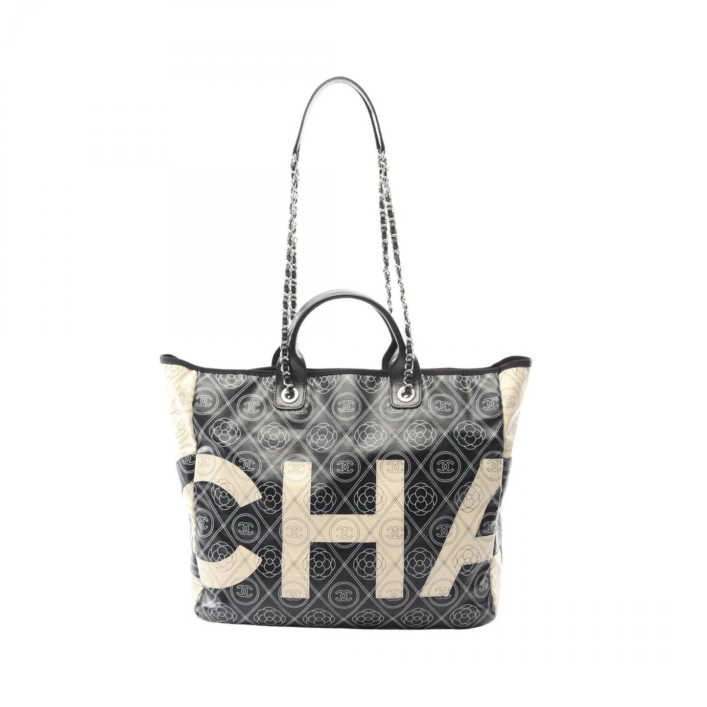 Chanel Coco Camellia PVC Coated Canvas Tote Bag