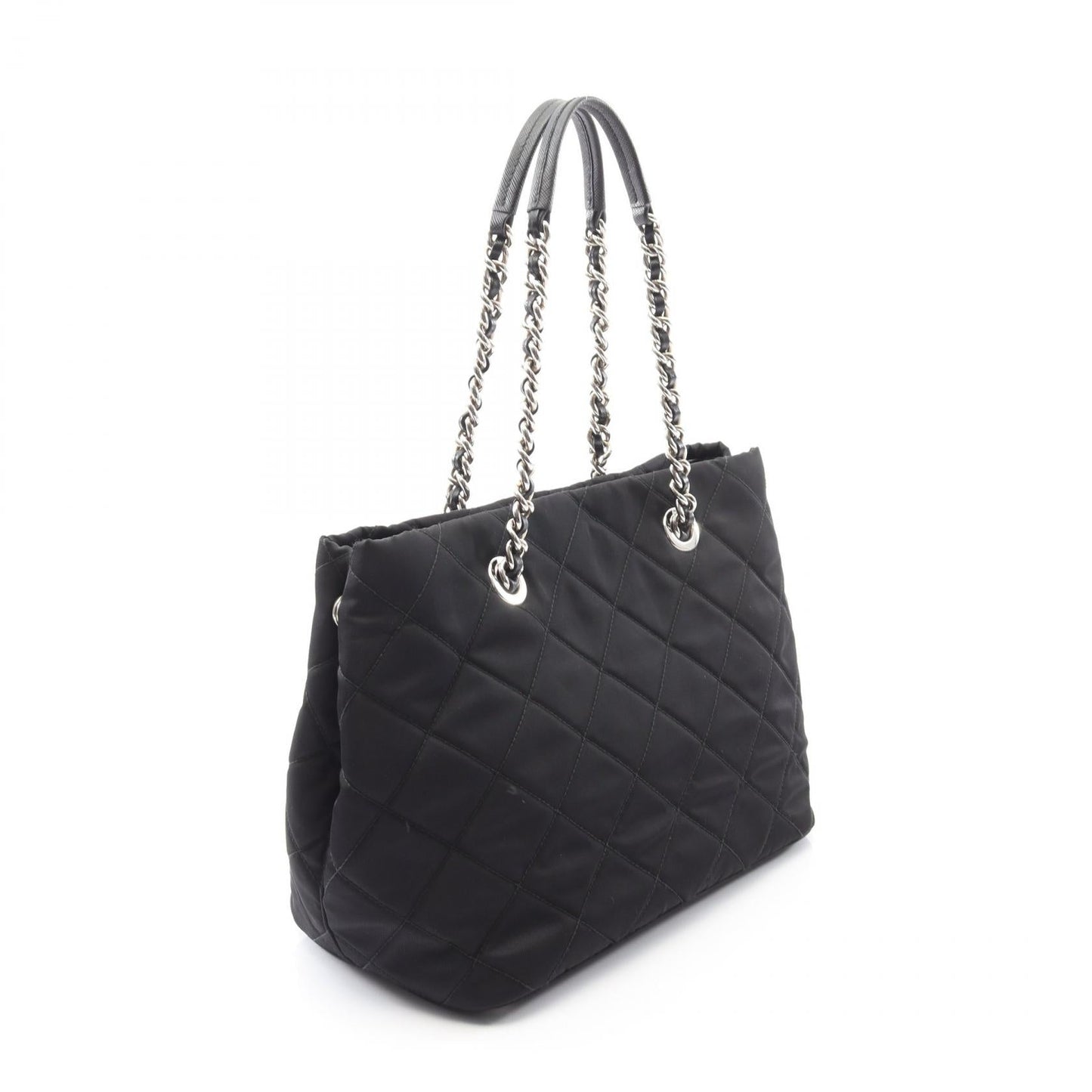 Prada TESSUTO IMPUNTU Nylon Saffiano Leather 2way Tote Bag