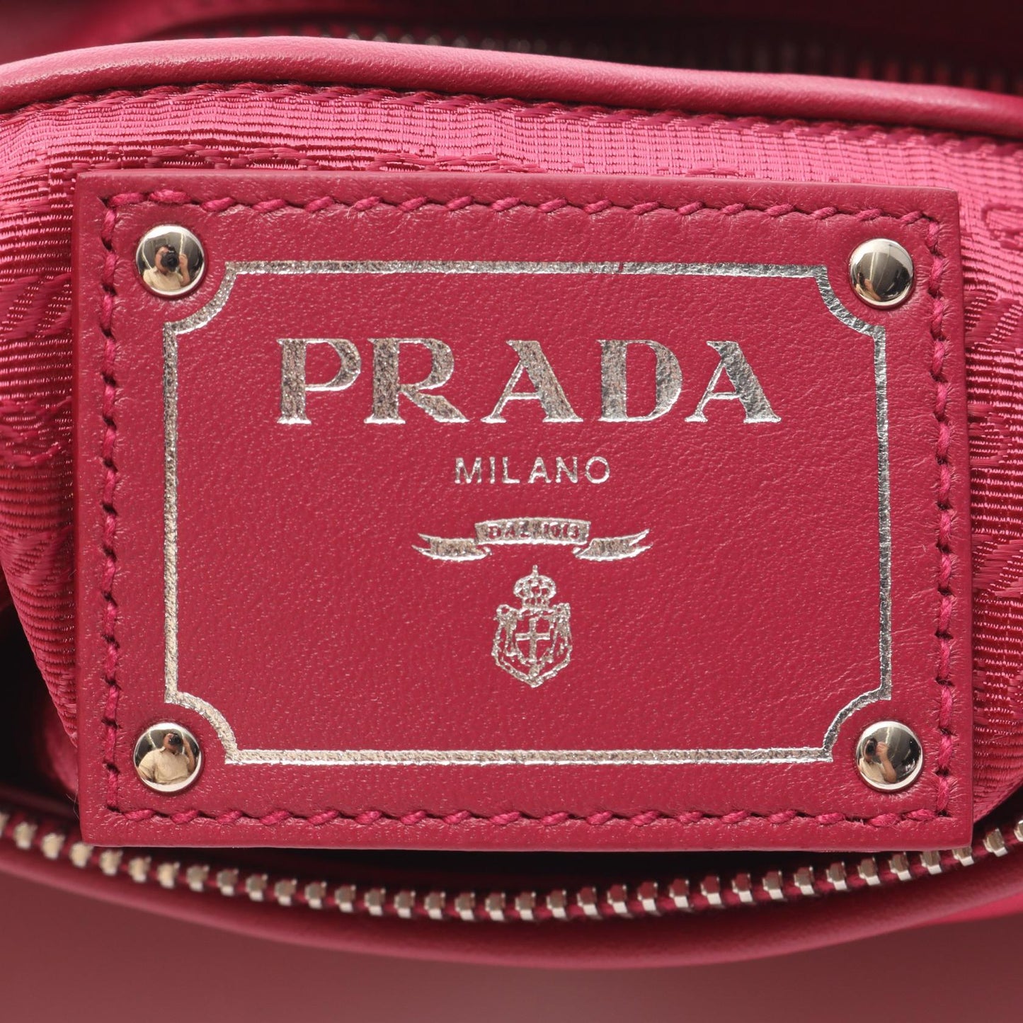 Prada TESSUTO+SOFT CA Nylon Leather Shoulder Bag