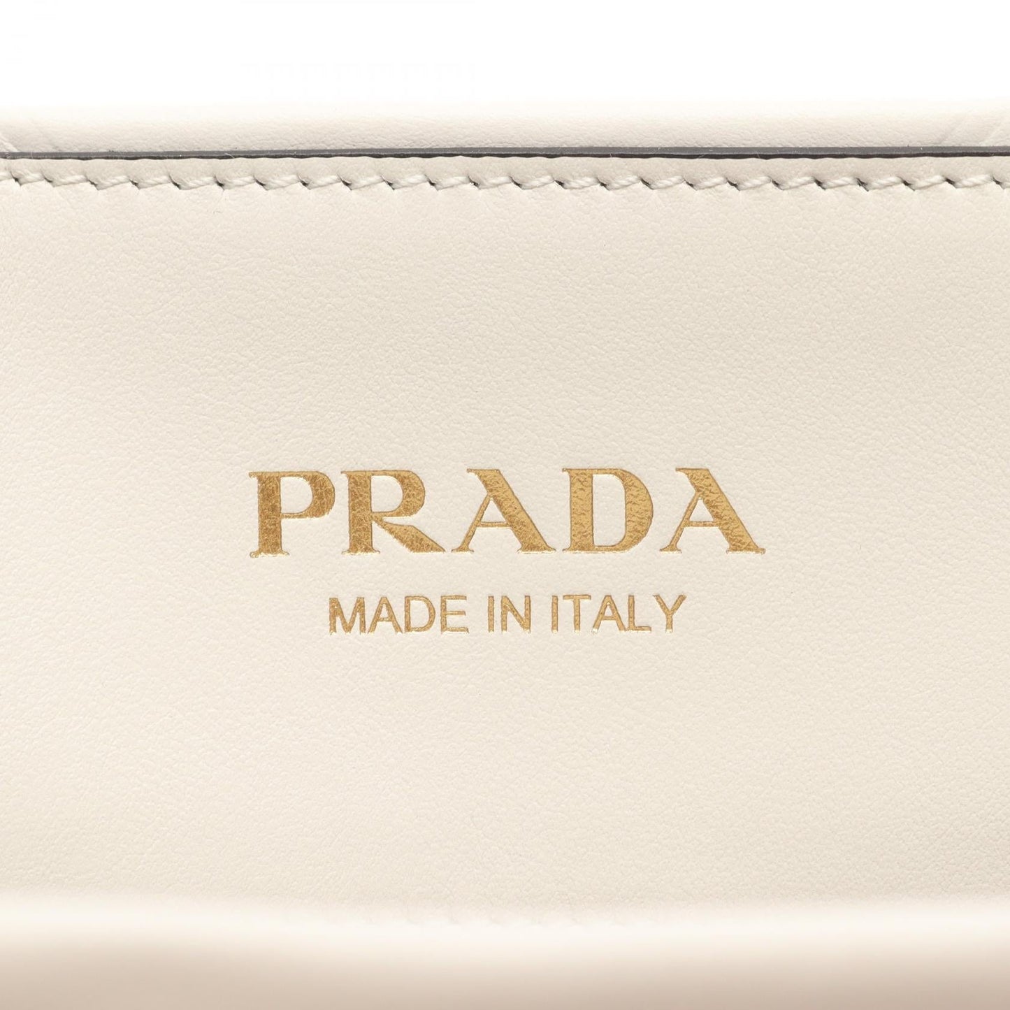Prada Symbol Topstitch Soft Calf Tote Bag