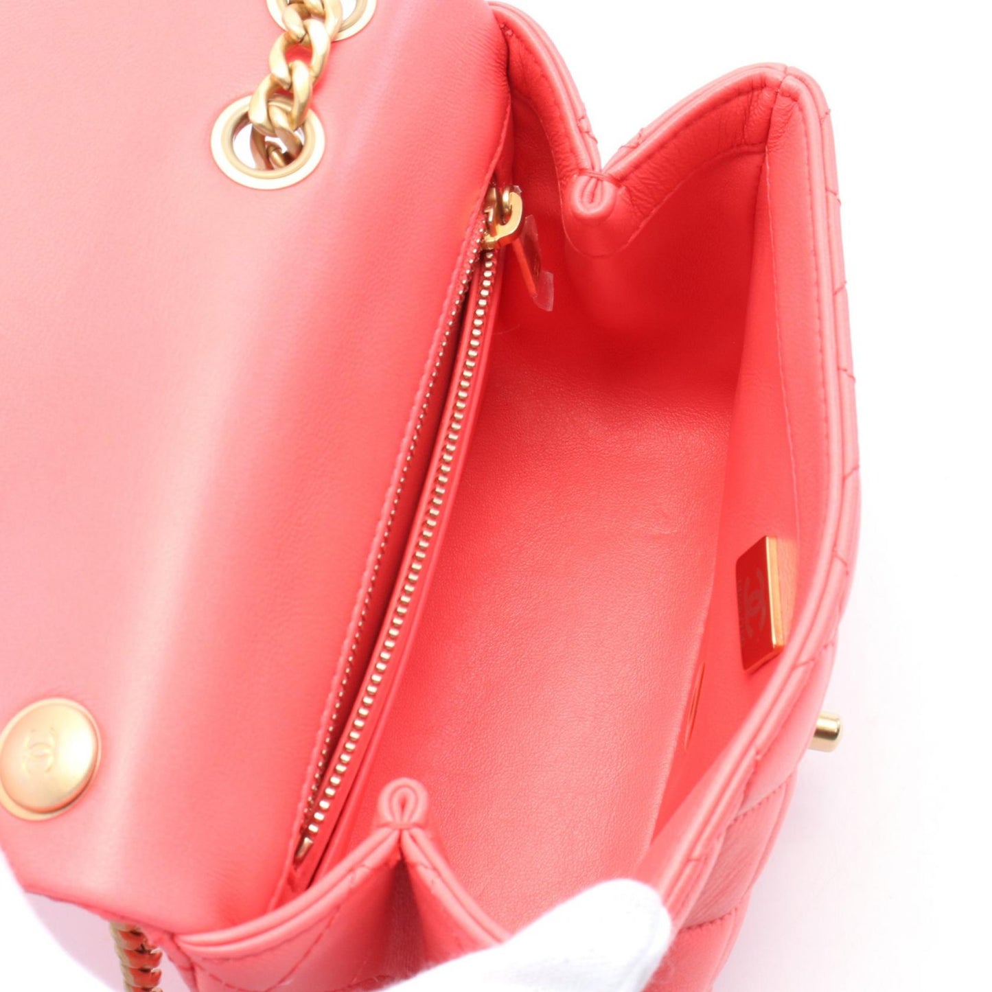 Chanel Mini MatelassÃ© Camellia Leather Shoulder Bag