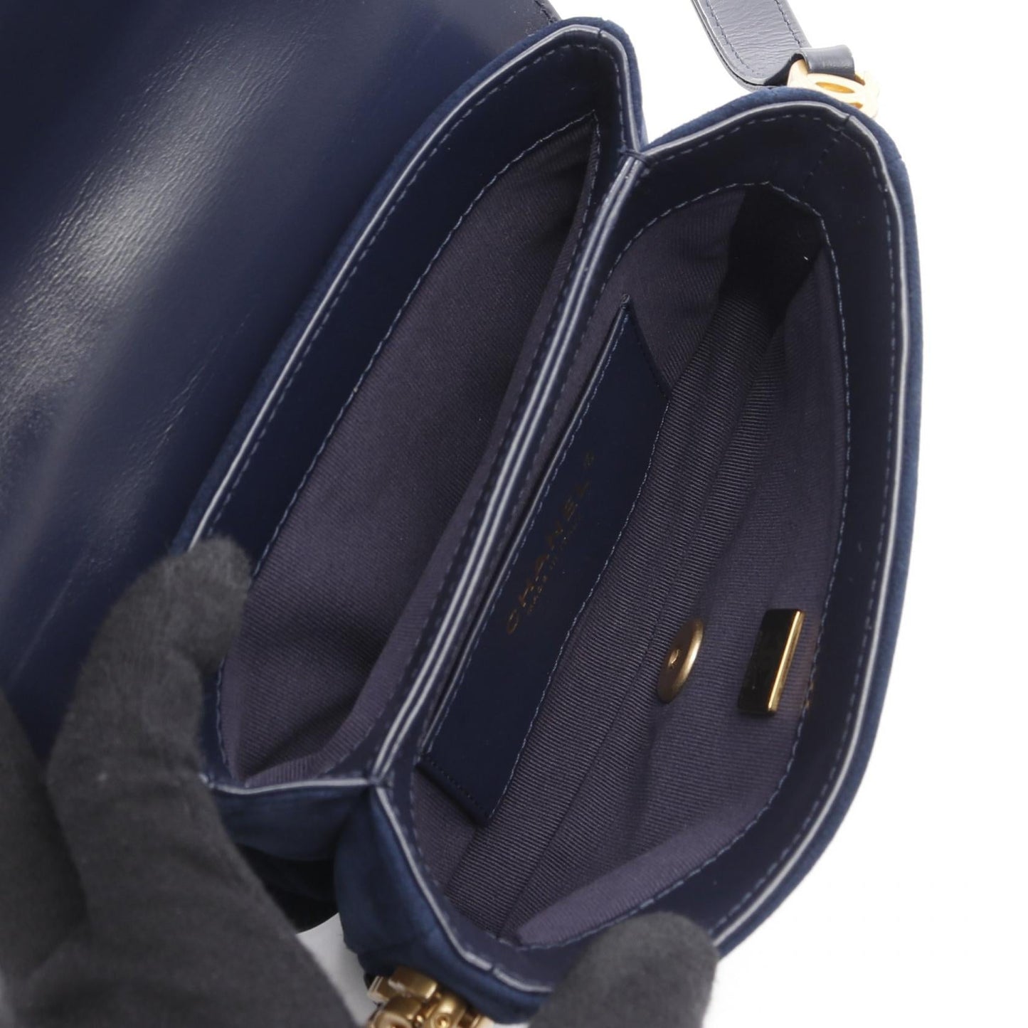 Chanel Matelasse Leather Suede Shoulder Bag
