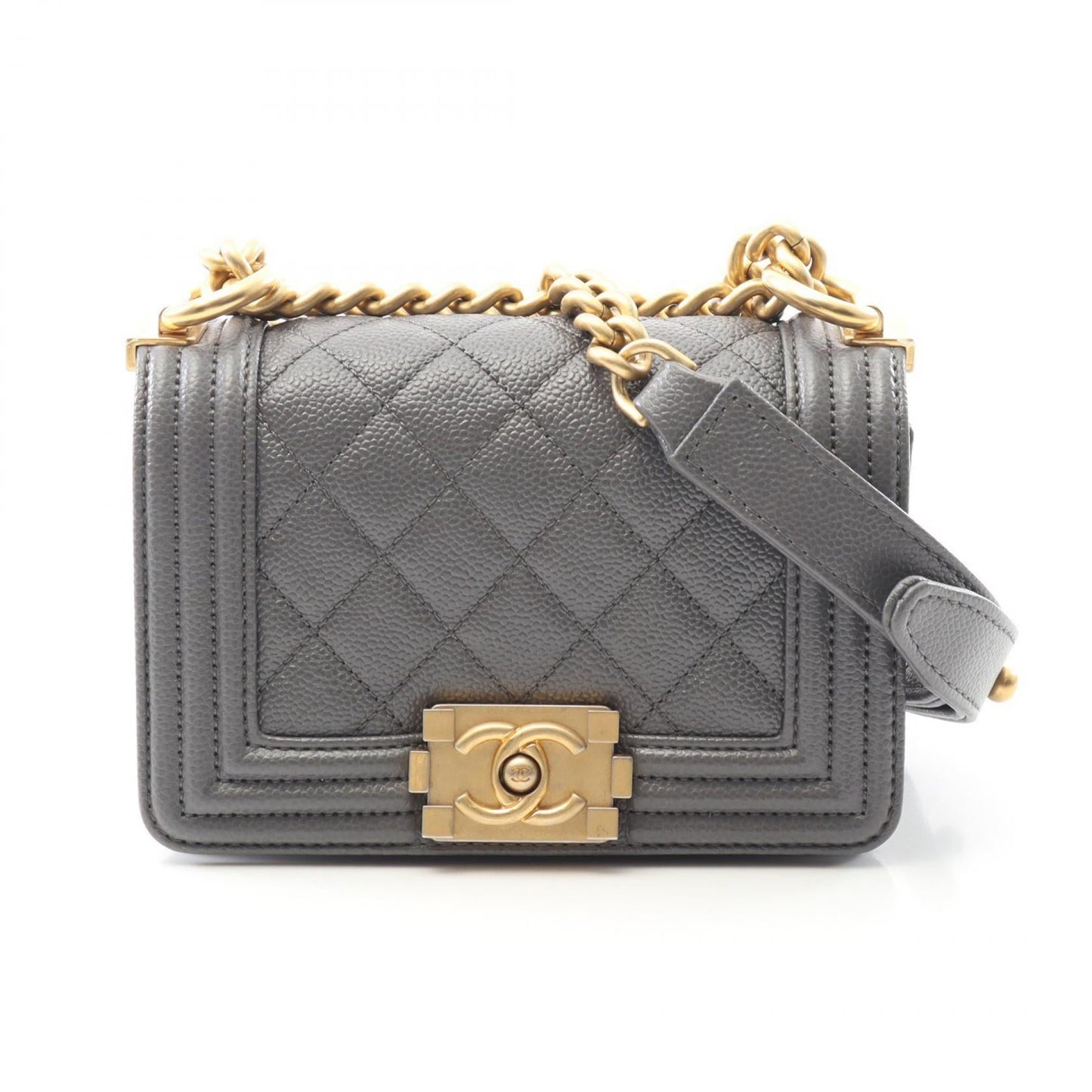 Chanel Boy Chanel MatelassÃ© Grained Calf Shoulder Bag
