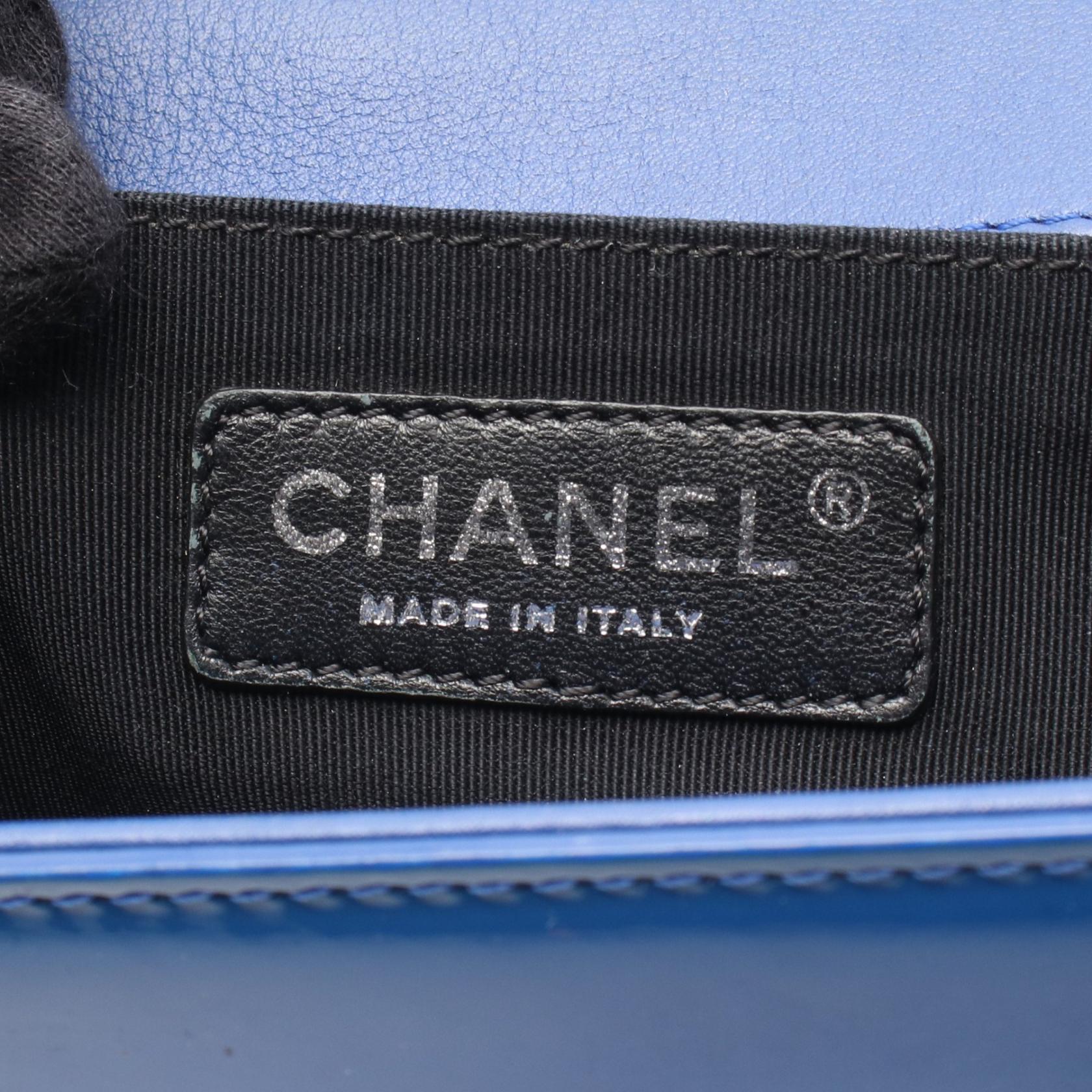 Chanel Boy Chanel Patent Leather Shoulder Bag