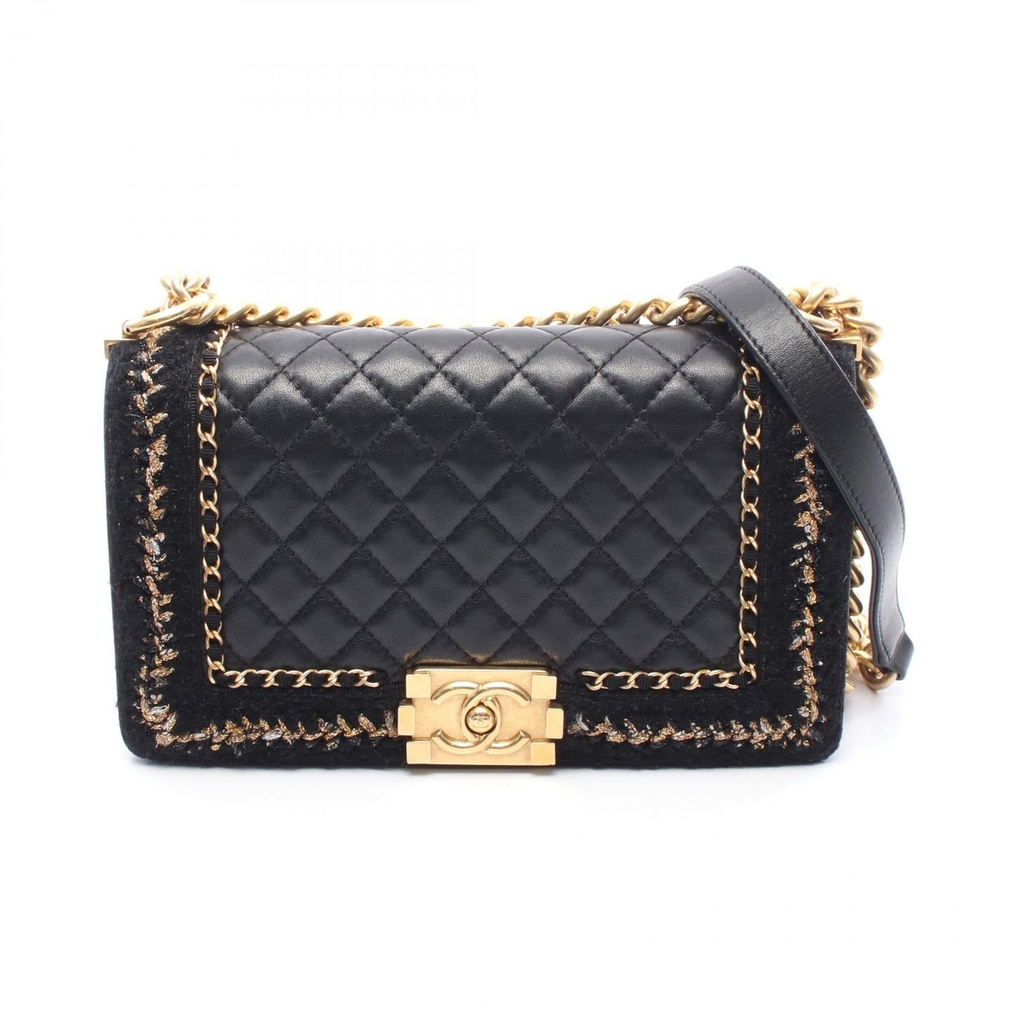 Chanel Boy Chanel Matelasse Lambskin Shoulder Bag