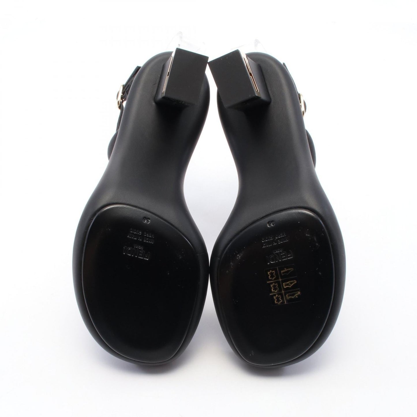 Fendi Baguette Leather Sandals