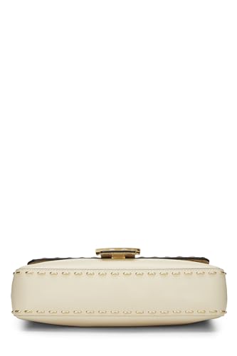 Fendi, Beige Selleria Convertible Baguette Medium, Beige