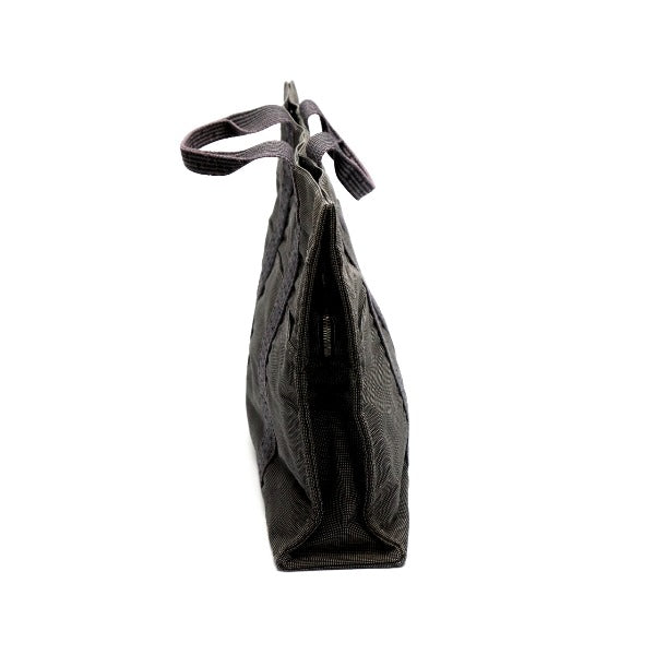 HERMES Tote Bag canvas gray MM Her Line