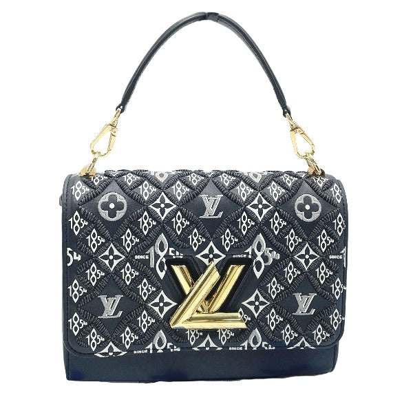 LOUIS VUITTON Shoulder Bag leather black Since Twist MM