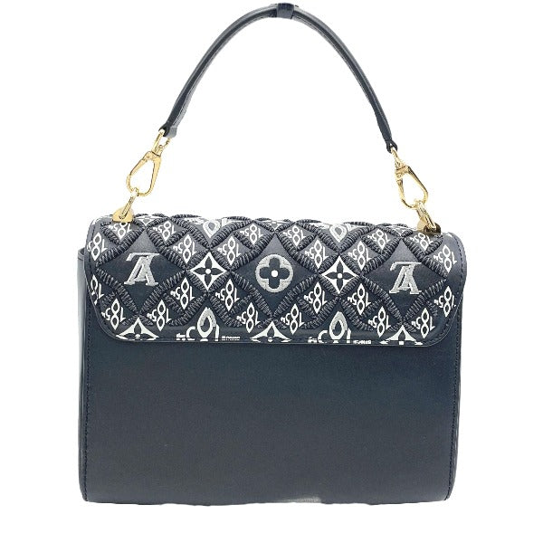 LOUIS VUITTON Shoulder Bag leather black Since Twist MM