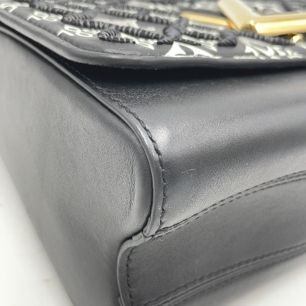 LOUIS VUITTON Shoulder Bag leather black Since Twist MM