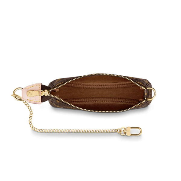 LOUIS VUITTON Pouch Monogram canvas Brown Mini accessories pouch Monogram Mini Pochette Accessoires Women