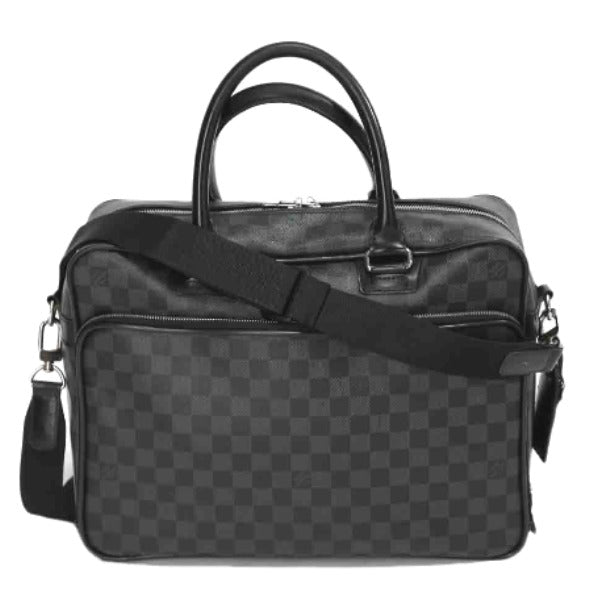 Elegant Women's Shoulder Bag | LOUIS VUITTON Shoulder Bag Damier Grafitto Canvas gray Business bag Damier Graphite Ikar mens