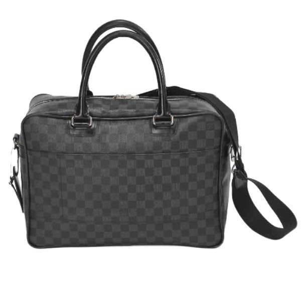 Elegant Women's Shoulder Bag | LOUIS VUITTON Shoulder Bag Damier Grafitto Canvas gray Business bag Damier Graphite Ikar mens