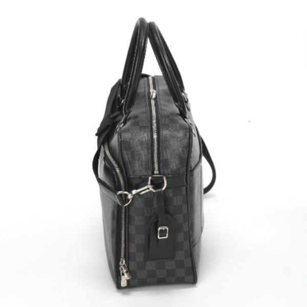 Elegant Women's Shoulder Bag | LOUIS VUITTON Shoulder Bag Damier Grafitto Canvas gray Business bag Damier Graphite Ikar mens