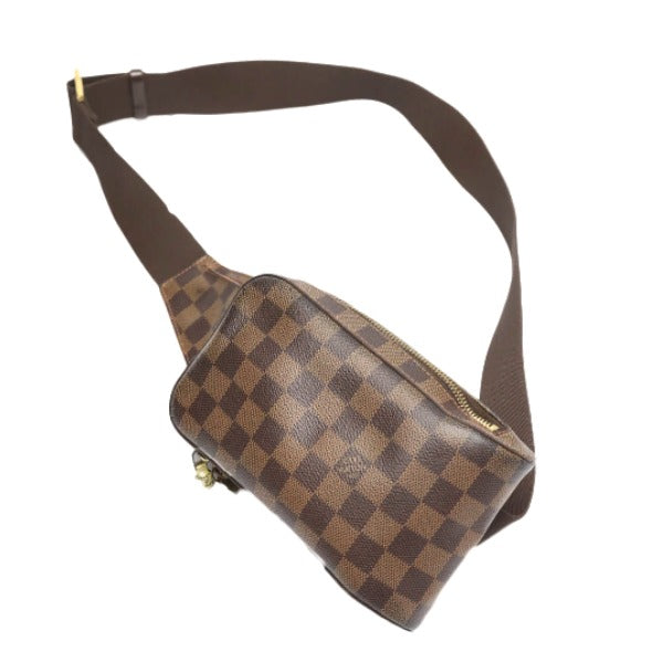 LOUIS VUITTON Sling bag Damier canvas, leather Brown Waist pouch Damier Geronimos unisex(Unisex)