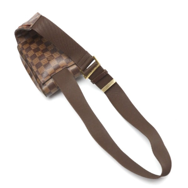 LOUIS VUITTON Sling bag Damier canvas, leather Brown Waist pouch Damier Geronimos unisex(Unisex)