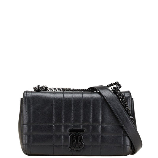Burberry Lola Clutch TB Logo Leather Shoulder Bag