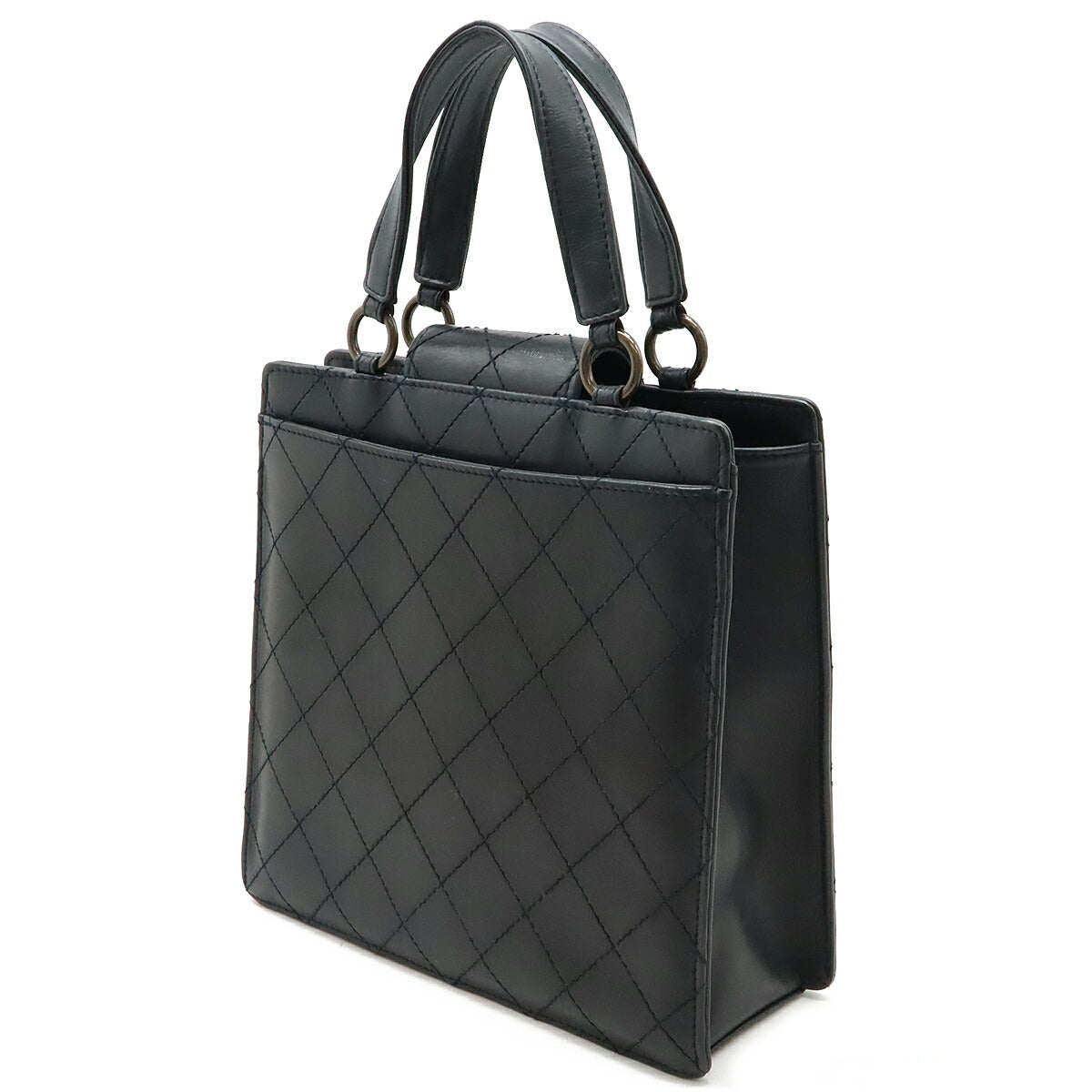 Chanel Leather Matelasse Coco Handbag Black