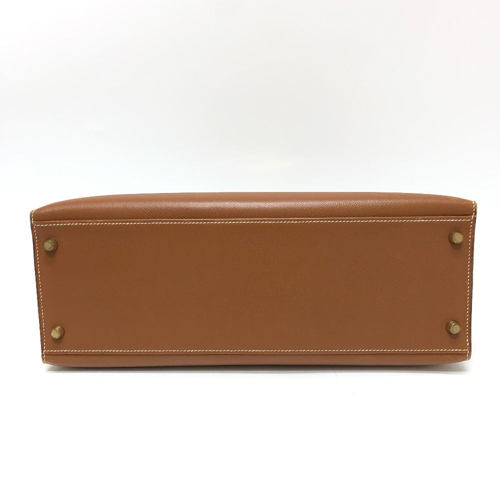 HERMES Handbag Courchevel Brown Kelly 35 Women