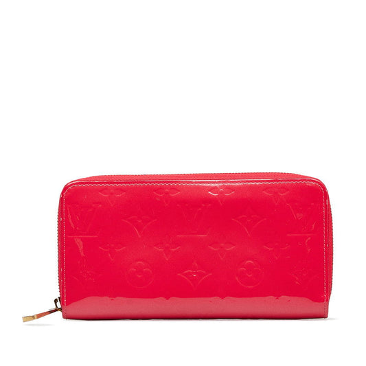 Louis Vuitton Monograms Verney Zippie Wallet Long Wallet M93058 Hot Pink Patent Leather Louis Vuitton